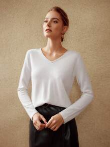 MOTF PREMIUM 100% PURE CASHMERE SWEATER - Beige - View 5