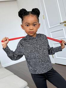 SHEIN Trang phục năng động Bé Gái - Màu xám đen - Xem 4