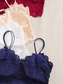 5pack Floral Lace Longline Bra Lingerie - Multicolor - View 3