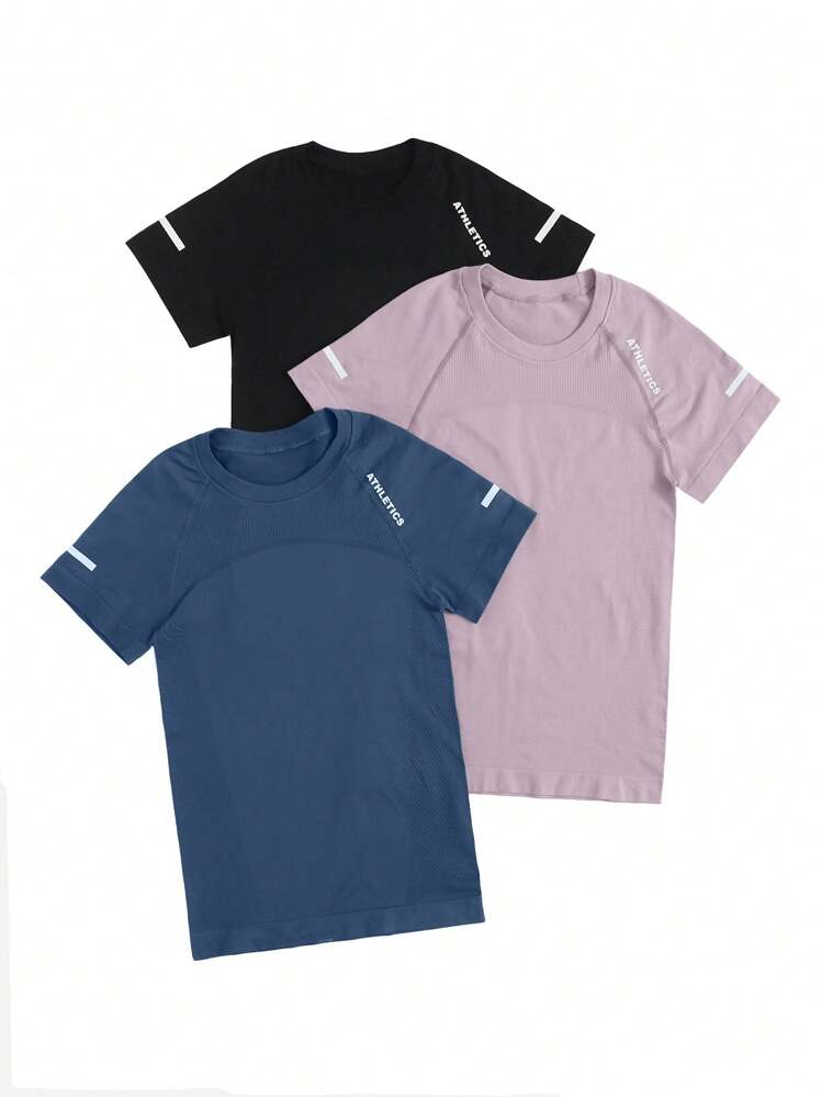 Easithlete 纯色运动长袖 T 恤，带拇指孔，基本款 T 恤，健身上衣，运动背心 - 彩色 - 查看 4