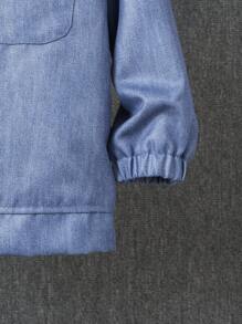 SHEIN Chàng trai trẻ Hai âm Túi có nắp Lót nhiệt Vải to sợi Áo khoác Không có áo len - Nhiều màu - Xem 4