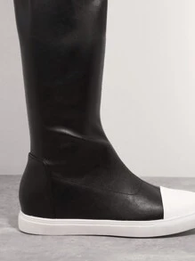 SHUZIA Women's Fashion Elegant Design Faux Leather Over-The-Knee Boots Summer Shoes Spring Shoes Spring Break Easter