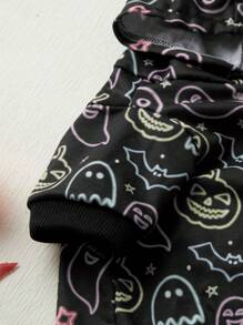 Maryam Alam Halloween Có màu sắc Con ma & Hình con dơi In Áo Hoodie thú cưng Áo len - Nhiều màu - Xem 6