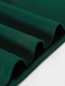 SHEIN Essnce Camiseta con estampado de mariposa y letra - Verde Oscuro - Ver 3