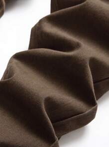 Manfinity Homme 男士素色斜口袋牛仔褲 - 咖啡棕 - 查看 4