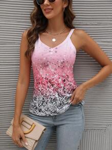 SHEIN LUNE Top de tirantes con estampado de lunares