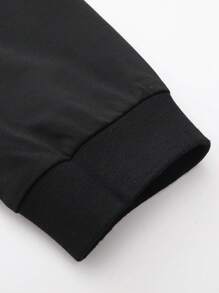 Manfinity Campus Court 男士字母圖案撞色拉鏈開襟夾克 - 彩色 - 查看 3