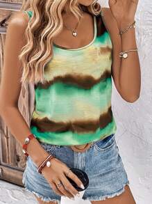 SHEIN LUNE 紮染背心上衣 - 彩色 - 查看 1