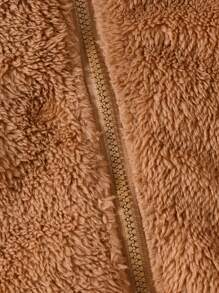 Chàng trai trẻ Dây kéo Áo Teddy Jackets
   & Mũ - màu nâu - Xem 7