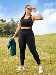 Easithlete Plus Solid Sports Set - Black - View 3