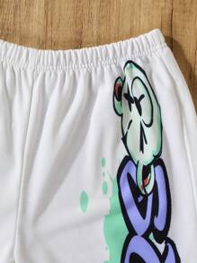 青少年女孩字母圖案連帽衫和運動褲 - 彩色 - 查看 6