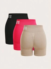 Quần Shorts Thể thao Nữ Xù Lá thư - Nhiều màu - Xem 2