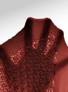 SHEIN Essnce Cárdigan de plumero de manga murciélago - Bronce - Ver 7