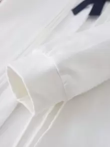 少女学院风翻领长袖衬衫，春秋装