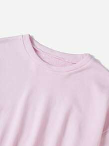 RueChic Tween Girl Solid Pullover & Leggings - Baby Pink - View 5