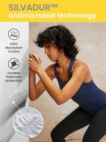 GLOWMODE 無縫賽車背心,臀部長度,透氣輕巧,運動健身時具有排汗、抗菌功能 - 藏蓝色 - 查看 4