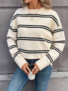 SHEIN Frenchy 女士毛衣 - 杏色 - 查看 6