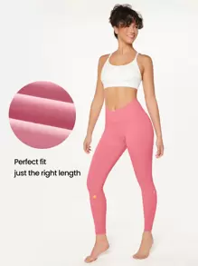 GLOWMODE 24" Featherfit™ 交叉褲腿緊身褲 - 粉色 - 查看 6