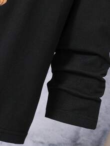 SHEIN Áo thun Con Trai - màu đen - Xem 4