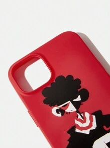 GAWX 1pc Cartoon Figure Graphic TPU Phone Case Compatible With IPhone - Red - View 2
