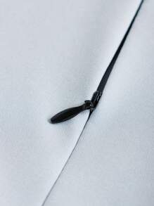 SHEIN Cậu bé Tween Dây kéo Túi nghiêng Jacket thể thao - Màu Xám nhạt - Xem 4