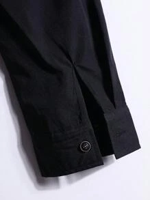 Manfinity Homme Hombres Camisa con estampado de cuadros de color combinado sin camiseta - Multicolor - Ver 4