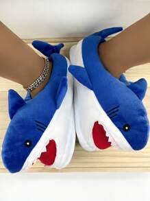 Blue Shark-shaped Fashionable Slippers - Blue - View 1