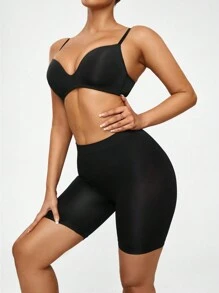 SHAPORA 高腰塑形短褲 - 黑色 - 查看 8