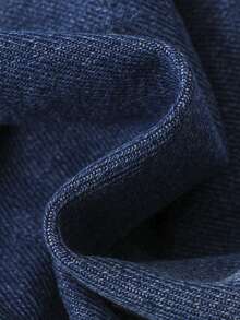 SHEIN 男大童貓須水洗牛仔褲 - 深色水洗藍 - 查看 7