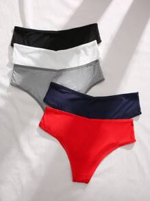 5pack Letter Patched Detail Brief - Multicolor - View 2