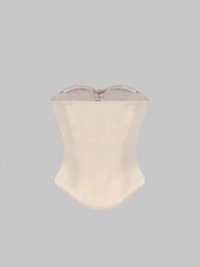 Aveloria Top Bandeau À Lacets À Ourlet Bandana