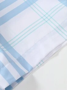 Manfinity Hypemode 男士格紋印花襯衫不帶T恤 - 白色 - 查看 3