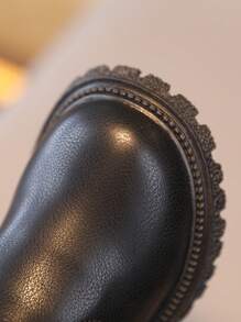 嬰兒靴子,復古風格,多用途短孩子們靴子 - 黑色 - 查看 5