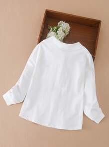 少女学院风翻领长袖衬衫，春秋装