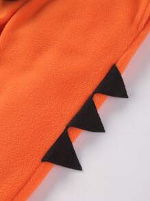 SHEIN Young Boy Cartoon Embroidery Thermal Pullover & Sweatpants - Multicolor - View 5