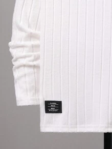 SHEIN Tween Boys' Graphic Print Crew Neck Long Sleeve T-Shirt - White - View 4