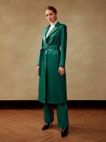 MOTF PREMIUM ÁO KHOÁC DA DA DÂY THÉP - Màu xanh lá cây đậm - Xem 9