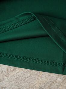 INAWLY 口号和图案 T 恤如果你不喜欢就离开，我是自由的，你也是自由的 - 墨綠色 - 查看 4