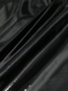 Maija 高衩亮面抹胸洋裝 - 黑色 - 查看 7