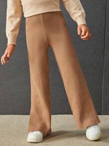 SHEIN Young Boy Split Hem Knit Pants