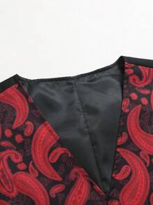 Manfinity AFTRDRK Men Plus 1pc Paisley Print Waistcoat