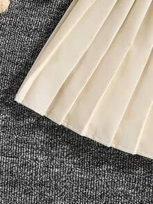 SHEIN 女大童心&小熊印花套頭衫&百褶半身裙 - 彩色 - 查看 5