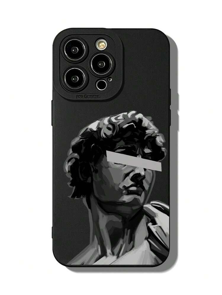 Artist Stone Figure With Black Camera Protection Phone Case, Holiday