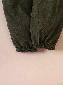 SHEIN 女小童汽車和字母圖案衛衣和褲子 - 綠色 - 查看 7