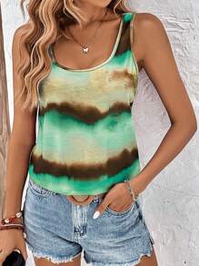 SHEIN LUNE 紮染背心上衣 - 彩色 - 查看 3