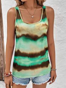 SHEIN LUNE 紮染背心上衣 - 彩色 - 查看 5