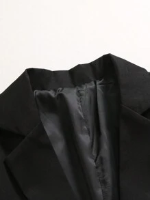 Manfinity Mode Nam Plus Nút đơn Áo vest & Quần tây - màu đen - Xem 5