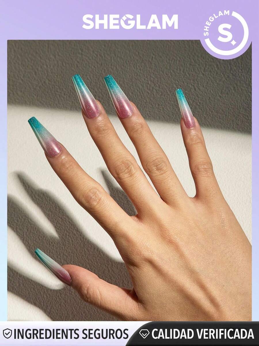 SHEGLAM Touch & Glow Uñas falsas-Mermaid Magic - Mermaid Magic - Ver 1