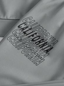 SHEIN 男大童1入組字母圖案運動衫&1入組衛褲 - 灰色 - 查看 4