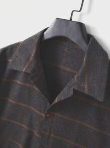 RueChic Men Striped Print Shirt Without Tee - Multicolor - View 4